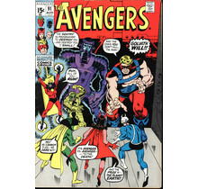 AVENGERS #91 WITH CAPTAIN MARVEL, GOLIATH, 15 CENTS COVER, BRIGHT VIVID COLORS