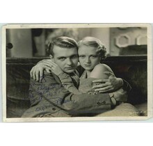 RALPH BELLAMY (DECEASED) 1931 SIGNED PICTURED W/ RUTH CHATTERTON JSA #P41543