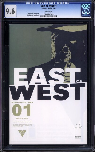 EAST OF WEST #1 IMAGE COMICS WHITE PAGES CGC # 0216647007