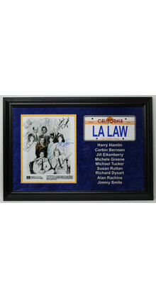LA LAW CAST HAMLIN, BERSEN, EIKENBERRY, TUCKER SIGNED CUSTOM FRAMED 9 SIGS !