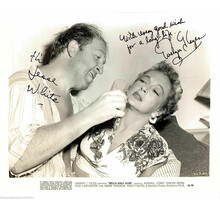 EVELYN KEYES & J. WHITE (DECEASED) SIGNED 2x 8X10 "HELL'S HALF ACRE" JSA #N38718