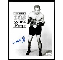 WILLIE PEP BOXER FEATHERWEIGHT CHAMP DECEASED SIGNED 8X10 JSA COA #N41788