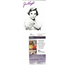 JANET LEIGH (DECEASED SIGNED 3X5 POSTCARD JSA AUTHENTICATED COA #N45499