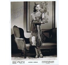 MICHELE MORGAN, FRENCH ACTRESS AUTOGRAPHED 1940 8X10 PHOTO WITH COA