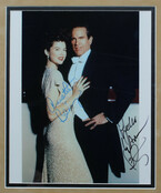 BUGSY ORIGINAL PHOTO SIGNED BY WARREN BEATTY AMD ANNETTE BENING CUSTOM FRAMED
