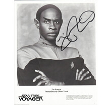 TIM RUSS SIGNED AUTOGRAPH 8X10 COMMANDER TUVOK IN "STAR TREK VOYAGER"