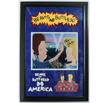 BEAVIS AND BUTTHEAD DO AMERIICA IN HOLLYWOOD SIGNED BY MIKE JUDGE FRAMED.