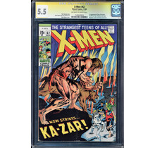 X-MEN #62 CGC 5.5 OWW SS STAN LEE SIGNED KAZAR COVER CGC #1183429020