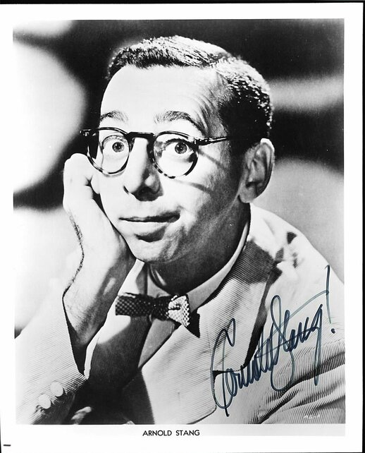 ARNOLD STANG, ACTOR & COMIC AUTOGRAPHED SIGNED 8X10 B&W PHOTO