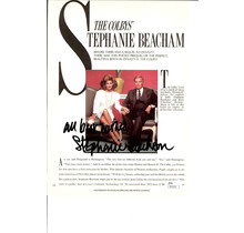 STEPHANIE BEACHAM SIGNED MAGAZINE PAGE 8X10 JSA AUTHENTICATED COA #50156