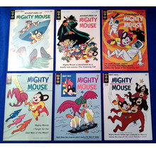 Adventures Of Mighty Mouse - 6 Book Lot - Gold Key Comics - VF/ VG Vintage Comic