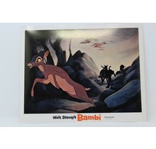 WALT DISNEY'S BAMBI'S MOM CHASED BY HOUNDS LOBBY CARD GREAT CONDITION !!!