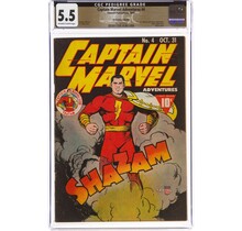 Captain Marvel Adventures #4 CGC 5.5 OWW PROMISE COLLECTION PEDIGREE CGC #1973831003
