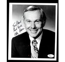 JOHNNY CARSON TONIGHT SHOW (DECEASED) INSCRIBED STUDIO PHOTO 8X10 JSA COA P41827