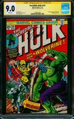 INCREDIBLE HULK #181 CGC 9.0 WHITE SS STAN LEE SIGNED CGC #1596241004