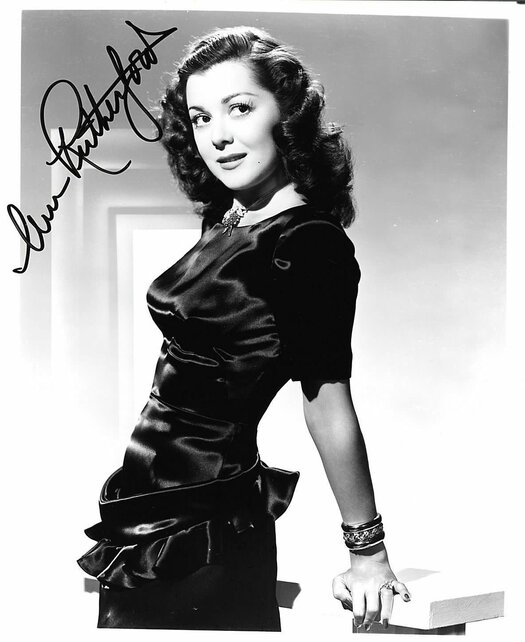 ANN RUTHERFORD SIGNED AUTOGRAPHED LOOKING SEXY 8X10