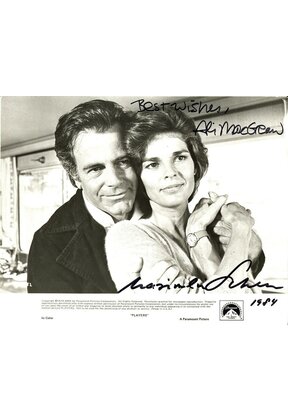 ALI MACGRAW & MAX SCHELL AUTOGRAPHED SIGNED 8X10 PHOTO "PLAYERS"