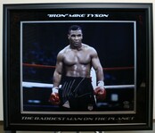 IRON MIKE TYSON HEAVY WEIGHT BOXING CHAMP SIGNED 8X10 CUSTOM FRAMED