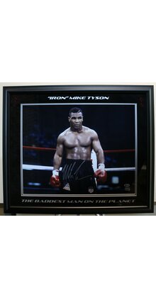 IRON MIKE TYSON HEAVY WEIGHT BOXING CHAMP SIGNED 8X10 CUSTOM FRAMED