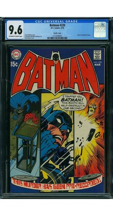 BATMAN #220 CGC 9.6 2ND HIGHEST GRADED PACIFIC COAST PEDIGREE CGC #1272978003