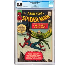 AMAZING SPIDER-MAN #7 CGC 8.0 OWW UK PRICE VARIANT CGC #1292896001