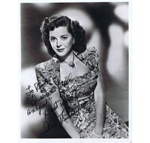 ANN RUTHERFORD, PRETTY,  SIGNED ACTRESS,  AND INSCRIBED 8X10 WITH COA