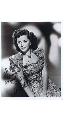 ANN RUTHERFORD, PRETTY,  SIGNED ACTRESS,  AND INSCRIBED 8X10 WITH COA