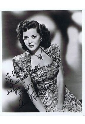 ANN RUTHERFORD, PRETTY,  SIGNED ACTRESS,  AND INSCRIBED 8X10 WITH COA