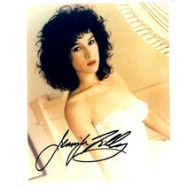 JENNIFER TILLY AUTOGRAPHED SIGNED 8X10 SEXY WHITE STRAPLESS DRESS WITH COA