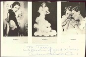 ANNABELLA (SUZZANNE GEORGETTE CHARPENTIER) TRIPLE SHOT PAGE SIGNED W/COA