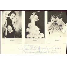 ANNABELLA (SUZZANNE GEORGETTE CHARPENTIER) TRIPLE SHOT PAGE SIGNED W/COA