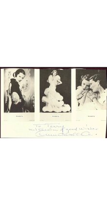 ANNABELLA (SUZZANNE GEORGETTE CHARPENTIER) TRIPLE SHOT PAGE SIGNED W/COA