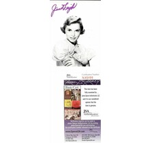 JANET LEIGH (DECEASED) "PSYCHO" ACTRESS SIGNED 4X5 JSA AUTHEN COA #N45499