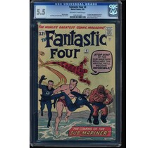 FANTASTIC FOUR #4 CGC 5.5 OWW 1ST SILVER AGE SUB-MARINER #1291451003