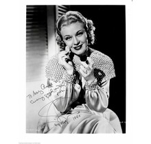 GINGER ROGERS (DECEASED) AUTOGRAPHED SIGNED 8X10 JSA AUTHENTICATED COA #N38720