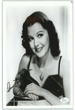 ANN RUTHERFORD DECEASED SCARLETT'S SISTER IN GONE W/ THE WIND SIGNED JSA #P4172