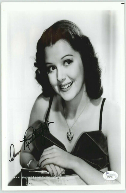 ANN RUTHERFORD DECEASED SCARLETT'S SISTER IN GONE W/ THE WIND SIGNED JSA #P4172