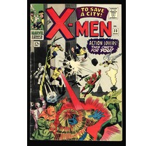 X-MEN #23 12 CENTS COVER VS SCARECROW, PORCUPINE. OLD X-MEN