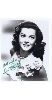 ANN RUTHERFORD ACTRESS, AUTOGRAPHED, SIGNED 8X10 WITH COA