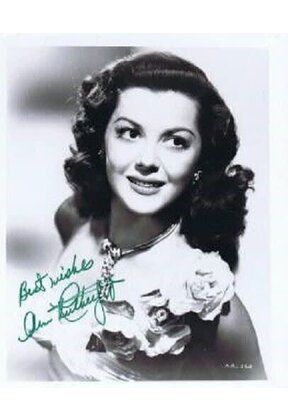 ANN RUTHERFORD ACTRESS, AUTOGRAPHED, SIGNED 8X10 WITH COA