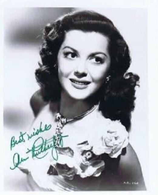 ANN RUTHERFORD ACTRESS, AUTOGRAPHED, SIGNED 8X10 WITH COA