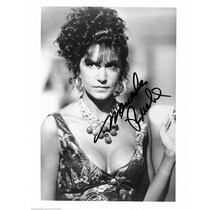 MERCEDES RUEHL AUTOGRAPHED SIGNED 8X10 LOW CUT DRESS WITH LARGE BREASTS