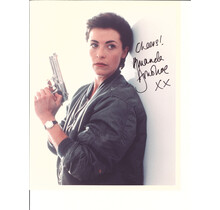 AMANDA DONOHOE WITH A GUN SIGNED PHOTO AUTOGRAPHED W/COA 8X10