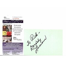 DOROTHY LAMOUR, ACTRESS (DECEASED) SIGNED INDEX CARD JSA AUTHEN. COA #N44549