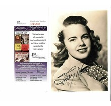 TERRY MOORE, ACTRESS, POSED IN PLAYBOY SIGNED 5X7 PROMO JSA AUTHEN. COA #N45503
