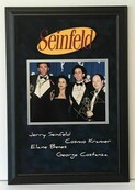 SEINFELD TV CAST SIGNED FRAMED PHOTO RICHARDS, DREYFUS, ALEXANDER & SEINFELD