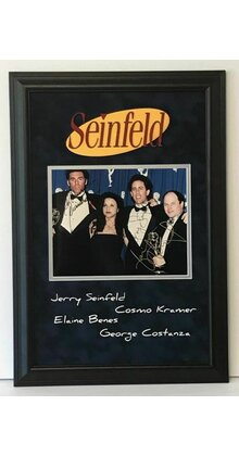 SEINFELD TV CAST SIGNED FRAMED PHOTO RICHARDS, DREYFUS, ALEXANDER & SEINFELD