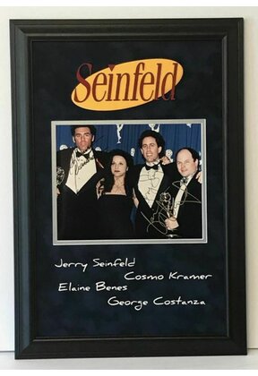 SEINFELD TV CAST SIGNED FRAMED PHOTO RICHARDS, DREYFUS, ALEXANDER & SEINFELD