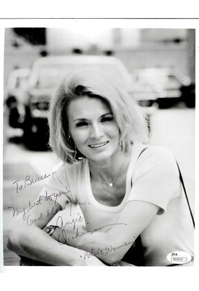 ANGIE DICKINSON SIGNED INSCRIBED "POLICE WOMAN" 8X10 JSA COA #R66814