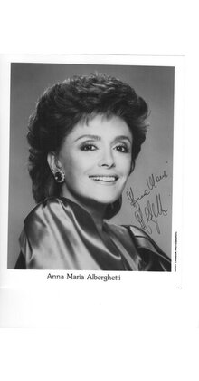 ANNA MARIA ALBERGHETTI, ITALIAN ACTRESS 8X10 SIGNED PHOTO WITH COA